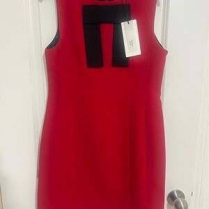 Stylish Red Kids Mini Dress with Black Bow